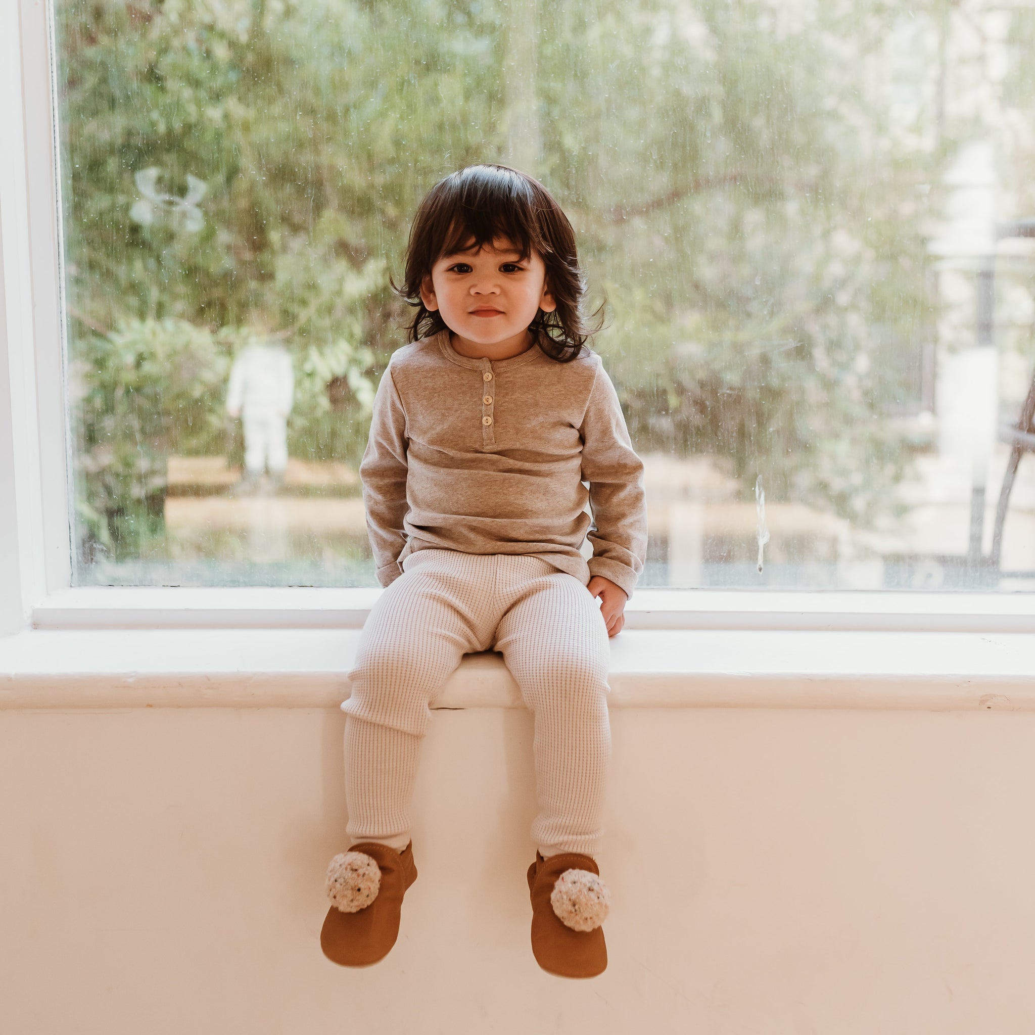Leather Pompom Shoes